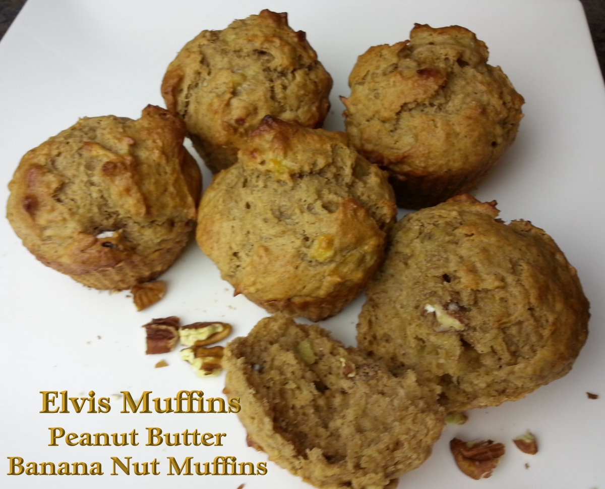 Elvis Muffins - Peanut Butter Banana Nut Muffins