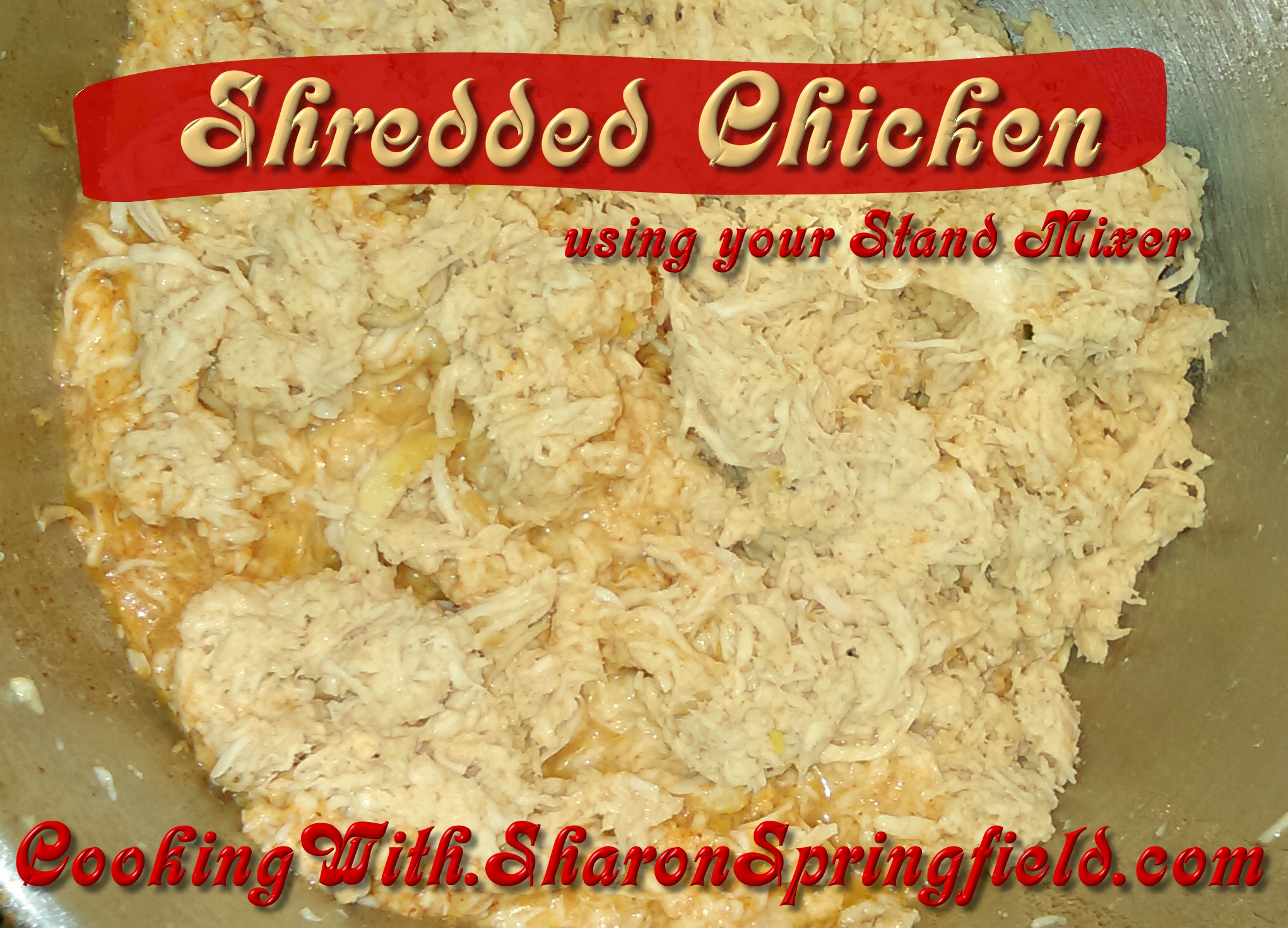 Shredded Chicken in Stand Mixer